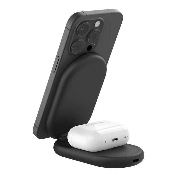 Belkin Qi2 15W 2 in 1 Foldable Black WIZ028ttBK