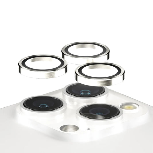 PanzerGlass™ Hoops Camera Lens Protector iPhone 15 Pro | 15 Pro Max | White Titanium