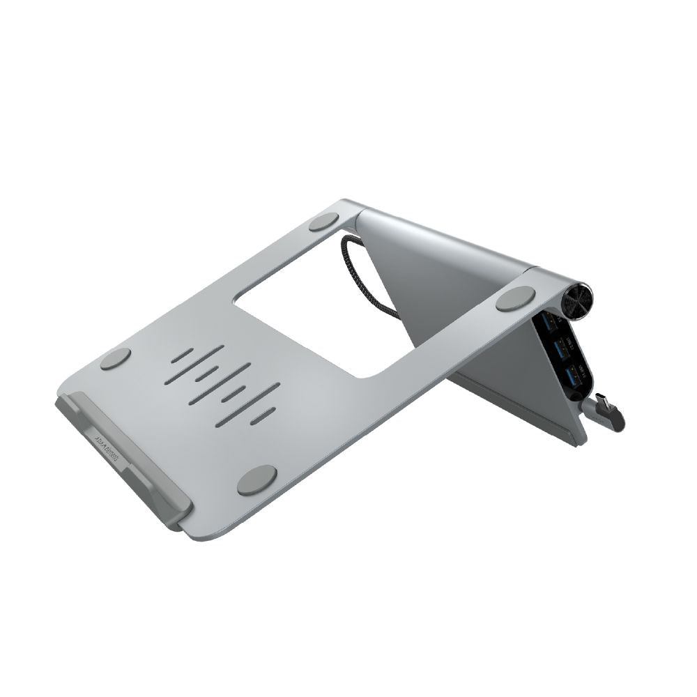 Adam Elements CASA HUB Stand USB-C 5-in-1 Laptop Stand Hub - Grey