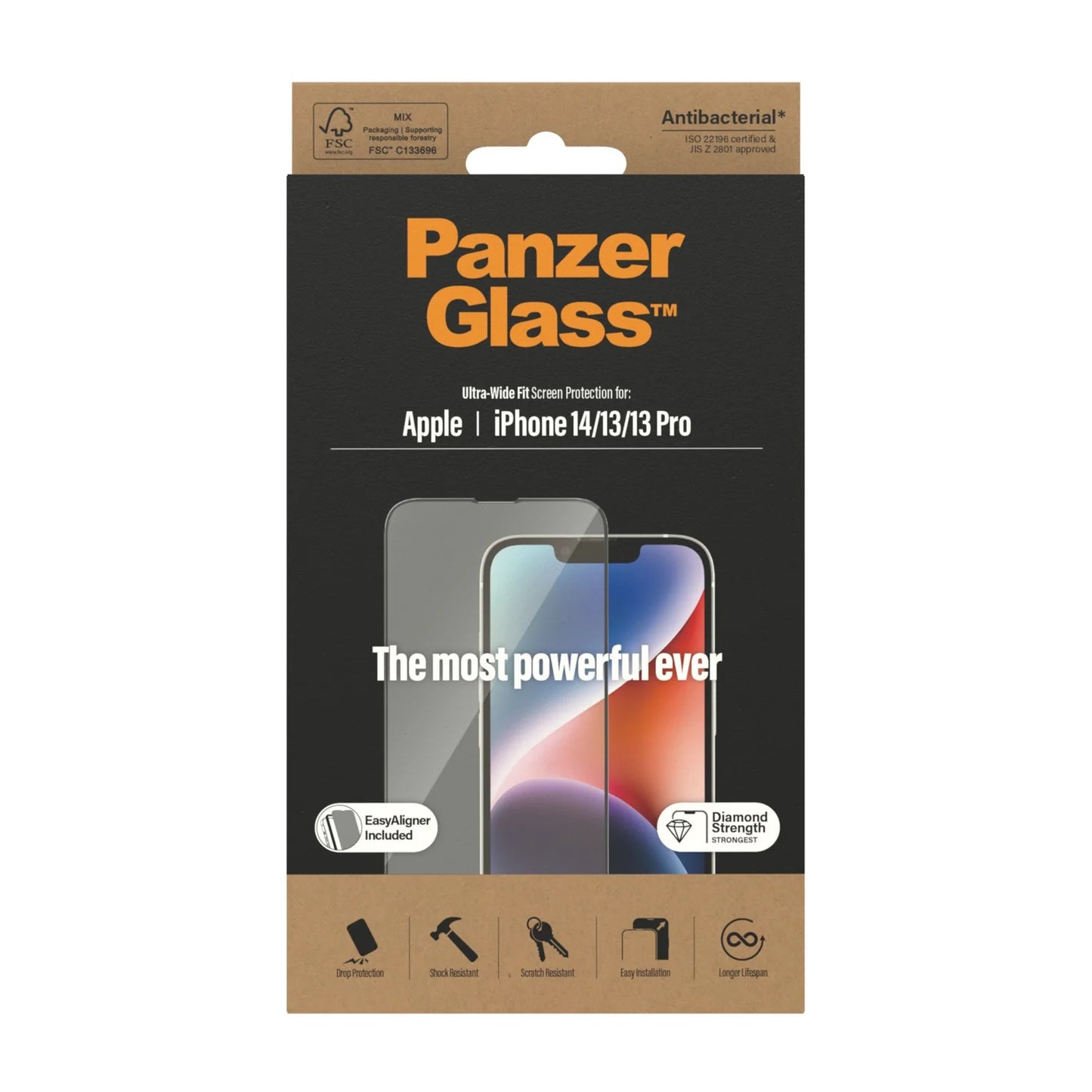 PanzerGlass® Screen Protector iPhone 16e | 14 | 13 | 13 Pro | Ultra-Wide Fit w. Aligner