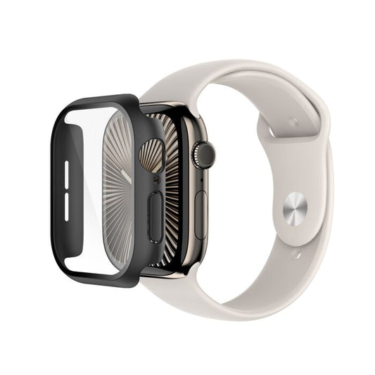 Protector de pantalla Belkin 2 en 1 TemperedCurve para Apple Watch Series 10 (46 mm/negro)