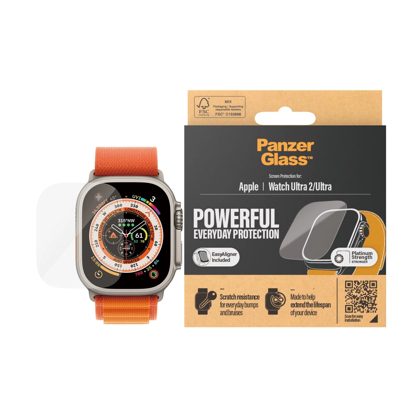 PanzerGlass Screen Protector Apple Watch Ultra 2 | Ultra | 49 mm