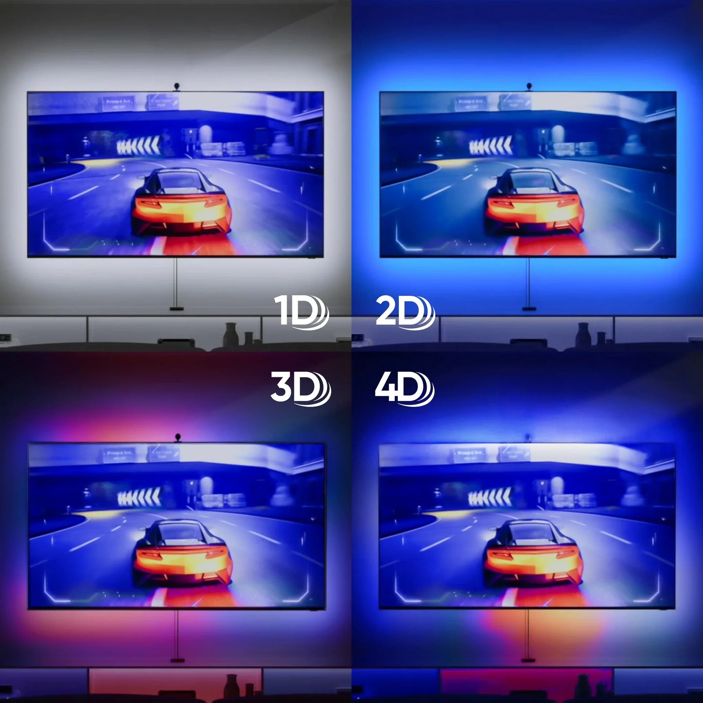 Nanoleaf 4D TV Screen Mirror + Lightstrip SMK 4 metros TVs 65"