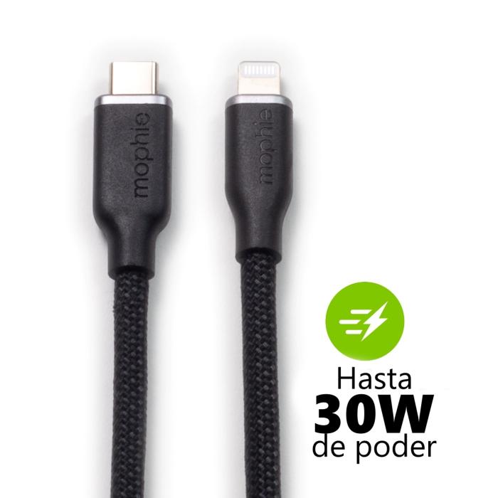 Mophie Cable USB-C a Lightning 1M Negro