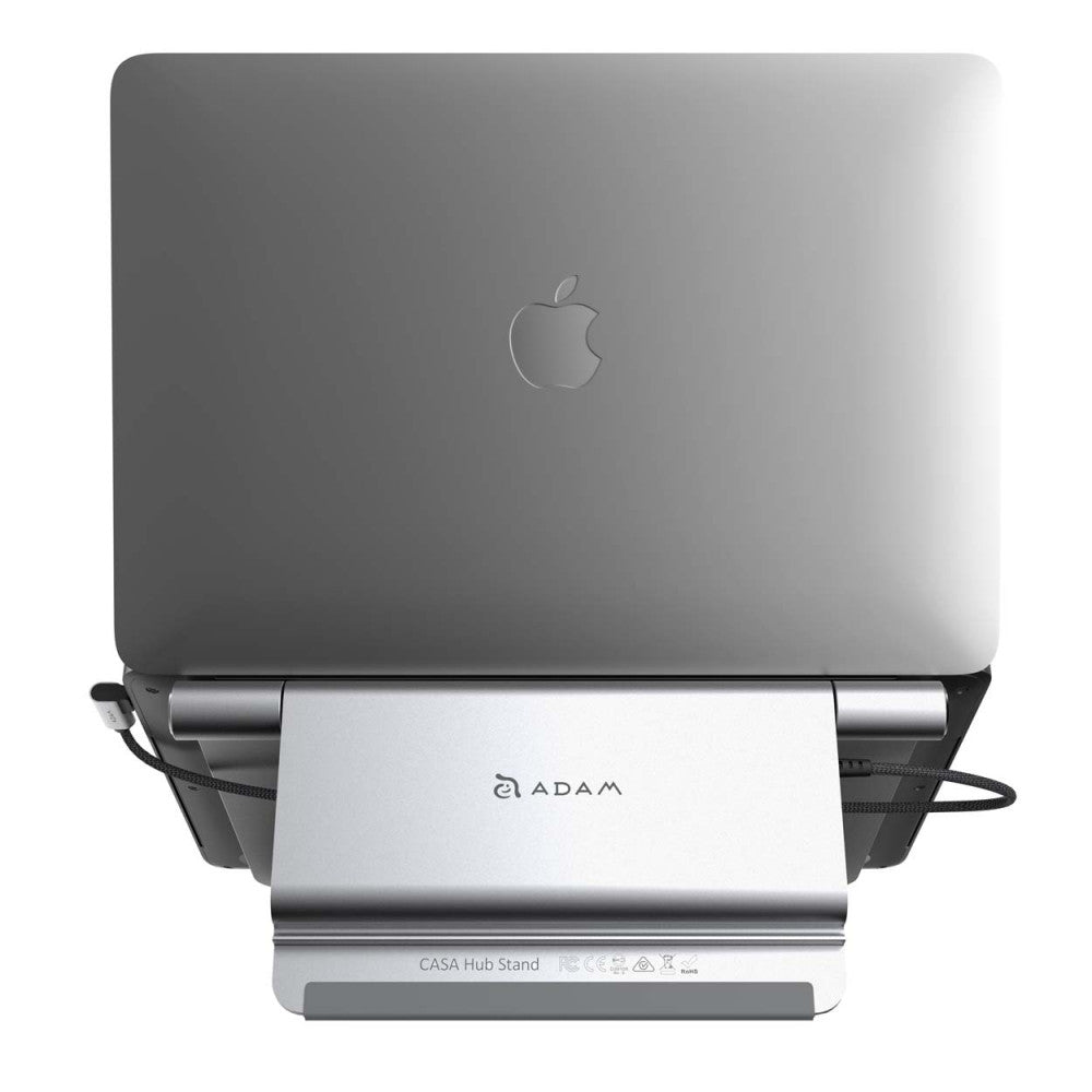 Adam Elements CASA HUB Stand USB-C 5-in-1 Laptop Stand Hub - Grey