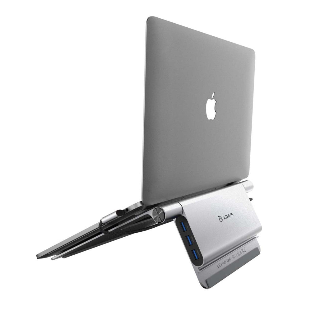 Adam Elements CASA HUB Stand USB-C 5-in-1 Laptop Stand Hub - Grey