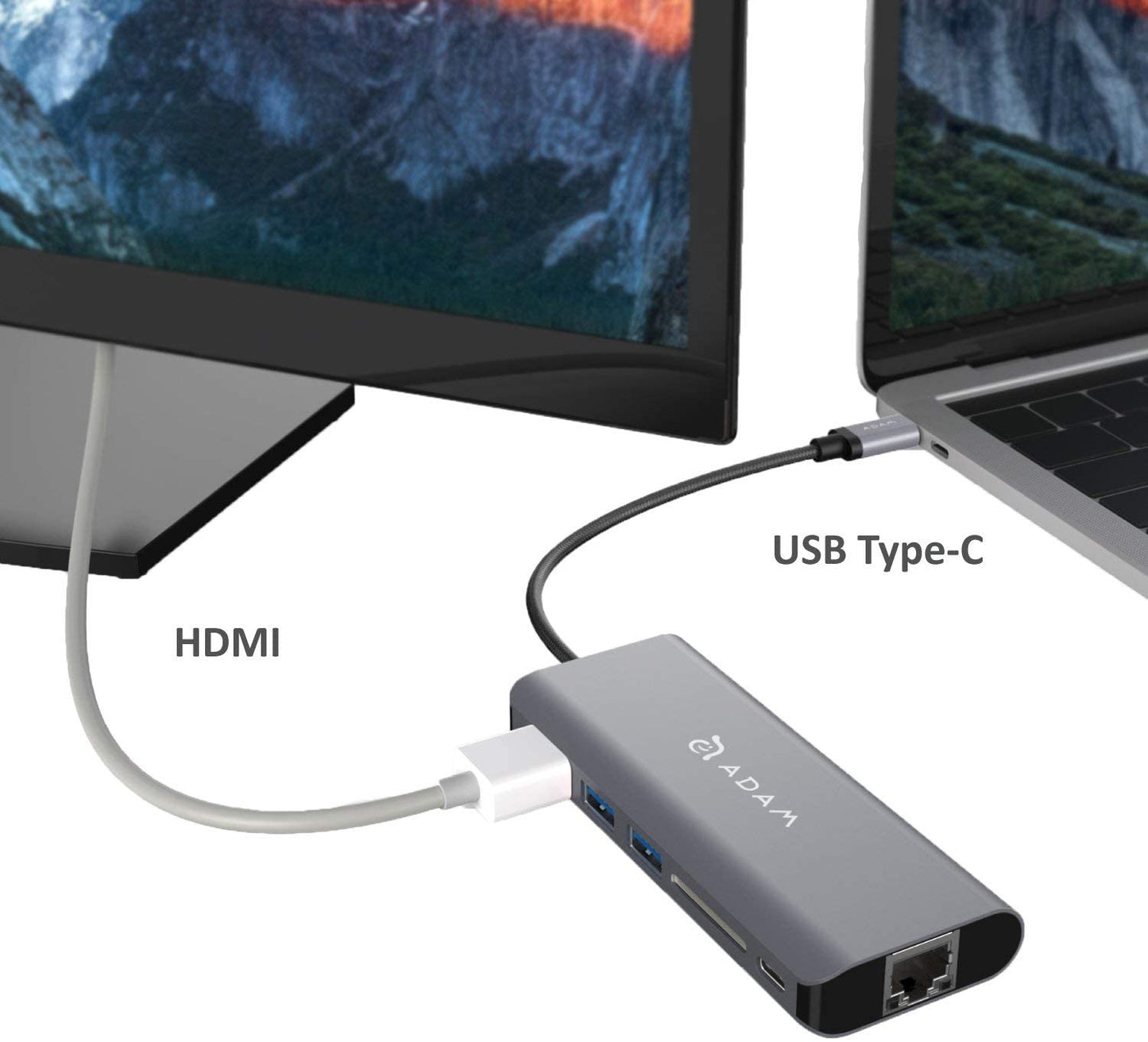 Adam Elements Adaptador USB-C  6 en 1 Casa A01