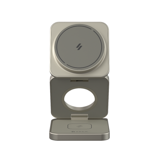 Adam Elements Mag 3 Ultra Qi2 25W 3-in-1 Foldable Charger - Grey