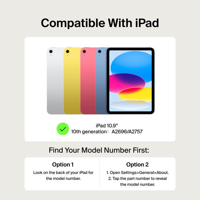 Funda de teclado inglés Pro Belkin con soporte magnético para iPad de 10,9 (10 generación) inglés