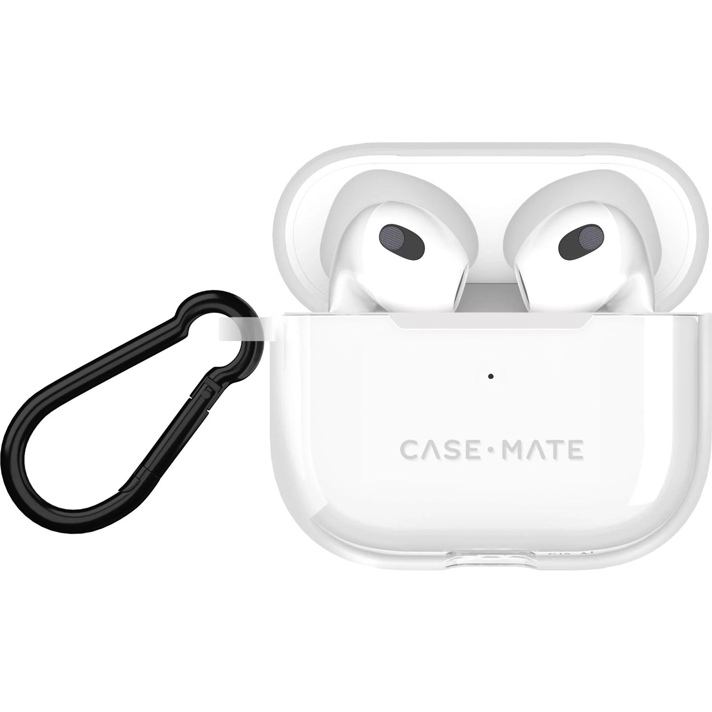 Case-Mate Tough Case with Black Carabiner for AirPods 4 - Clear