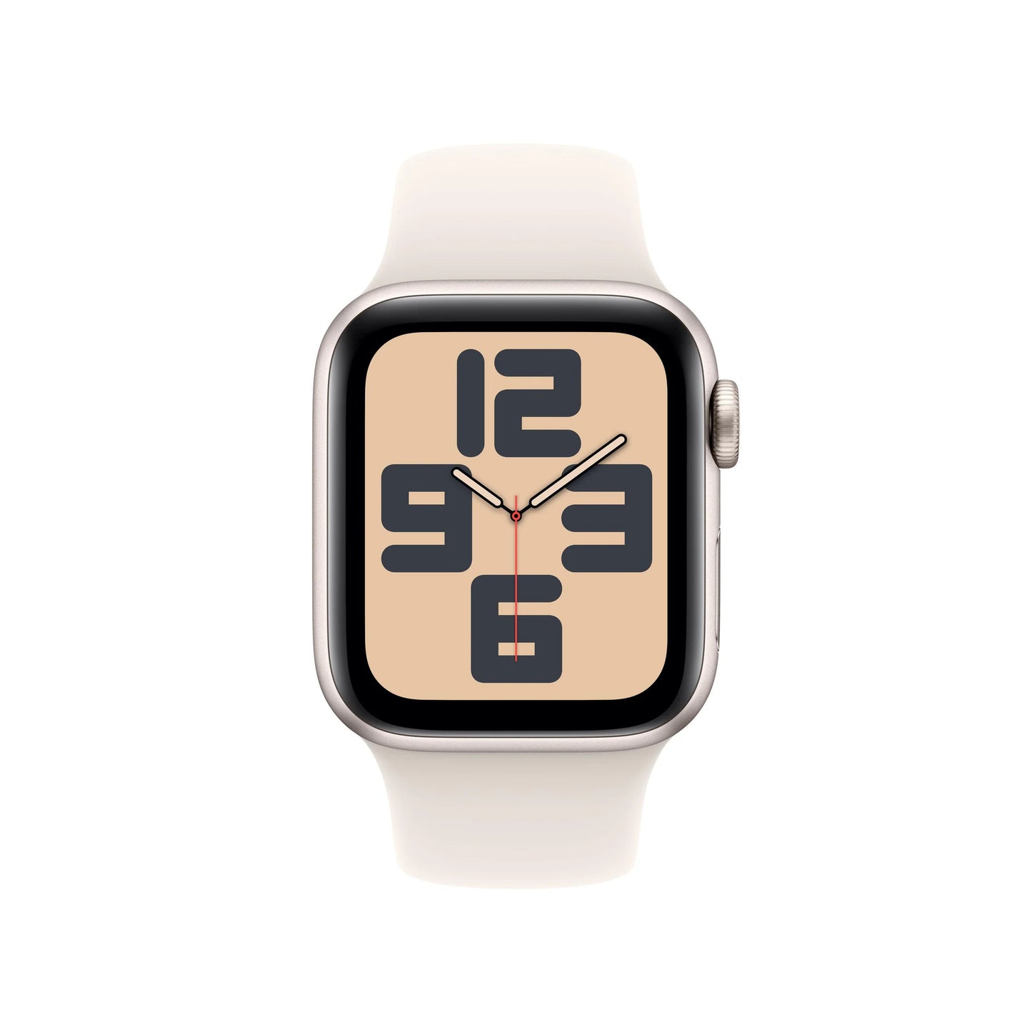 Apple Watch SE GPS • Caja de aluminio blanco estelar de 44 mm • Correa deportiva blanco estelar - M/L