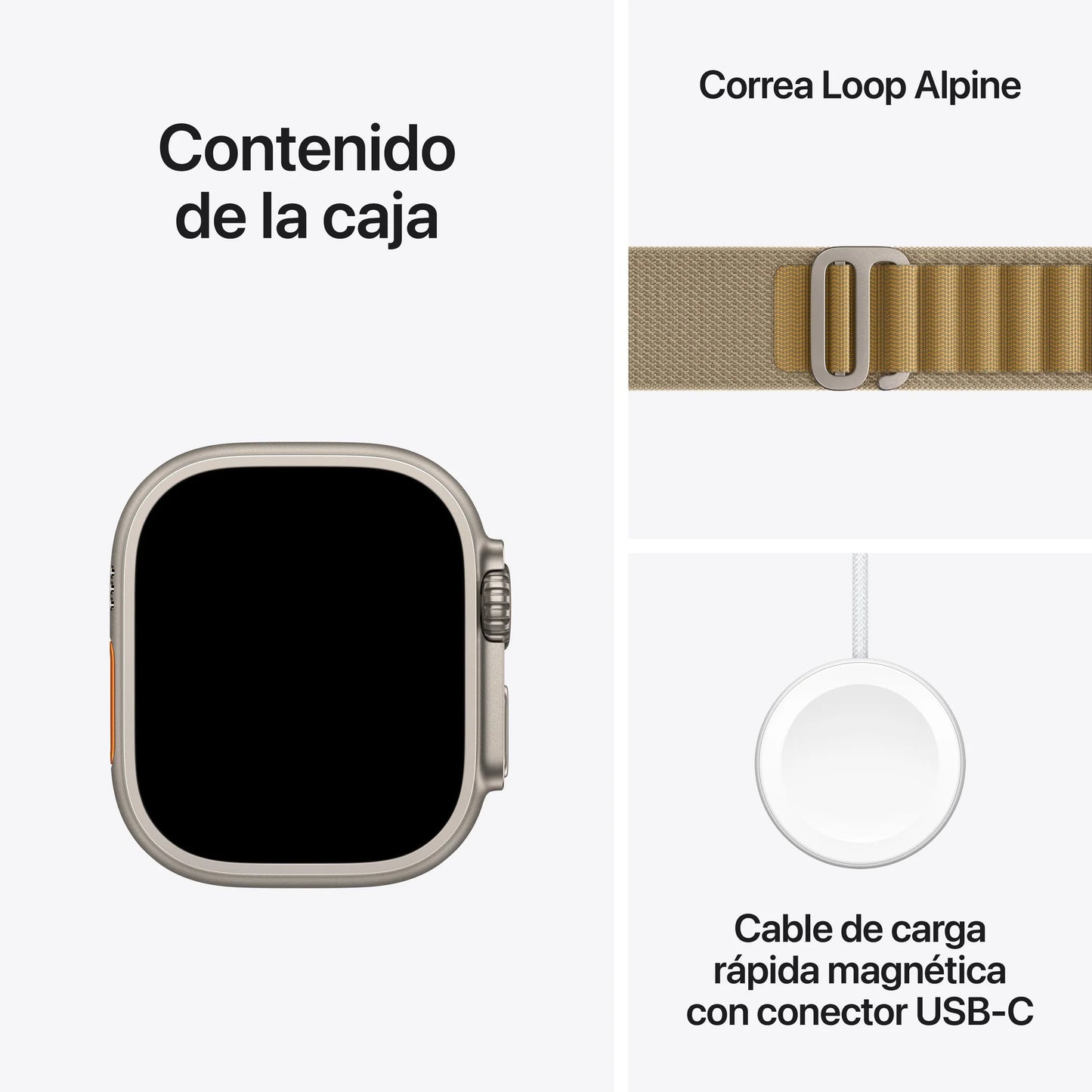 Apple Watch Ultra 2 GPS + Cellular • Caja de titanio natural de 49 mm • Correa Alpine color canela - Grande
