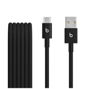 Paquete de dos cables tejidos Beats USB-A a USB-C - Negro Carbón