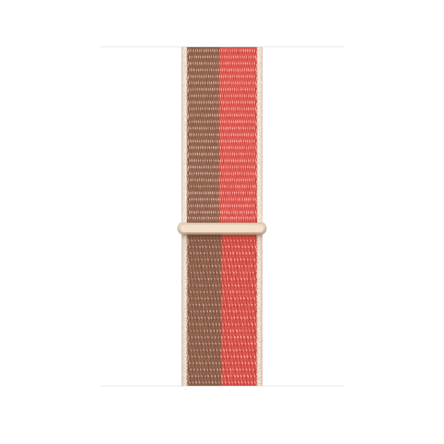 Correa loop deportiva color rosa cítrico/canela para caja de 45 mm