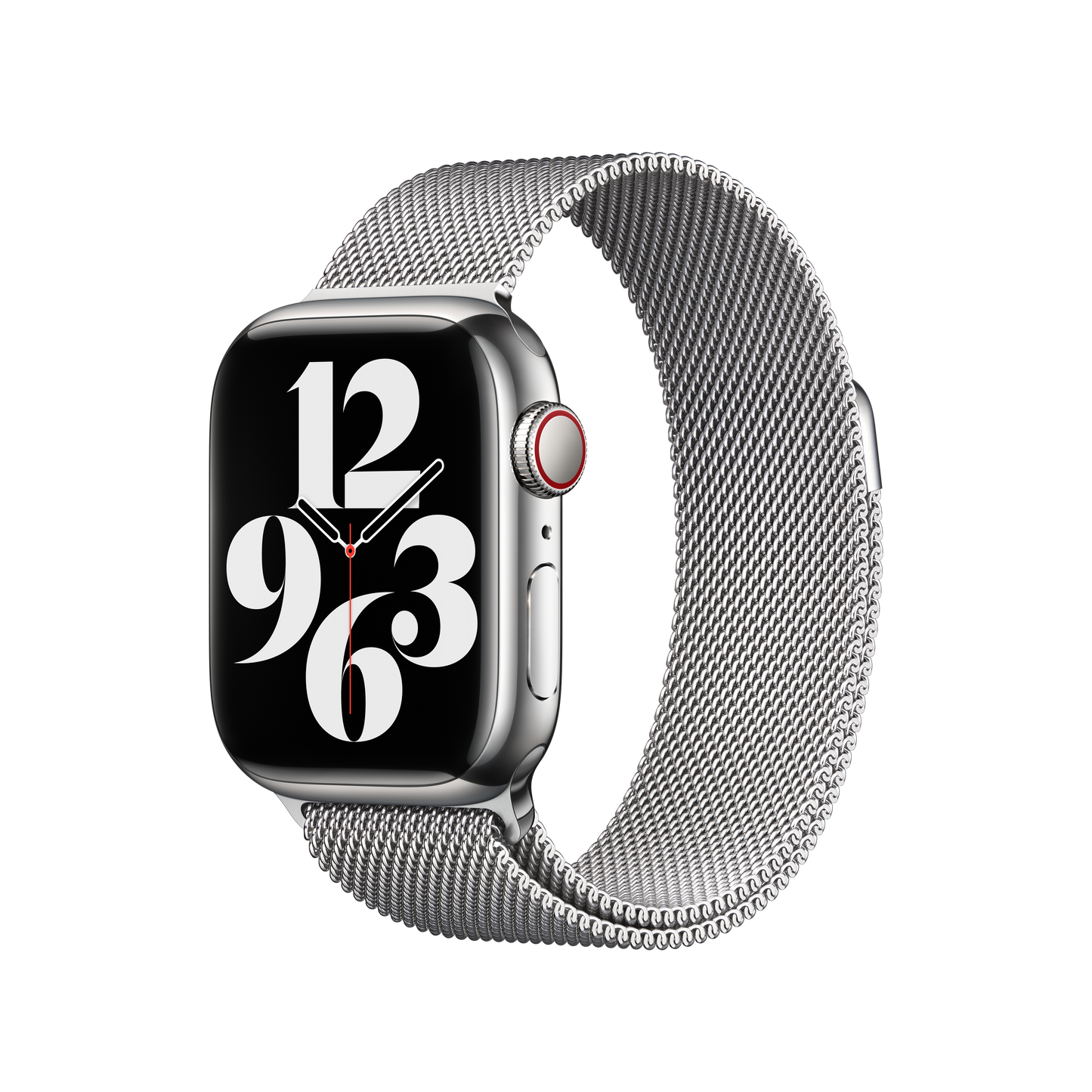 Correa estilo milanés color plata para caja de 41 mm