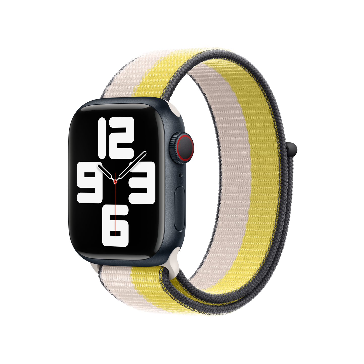 Correa loop deportiva blanco avena/amarillo cítrico para caja de 41 mm