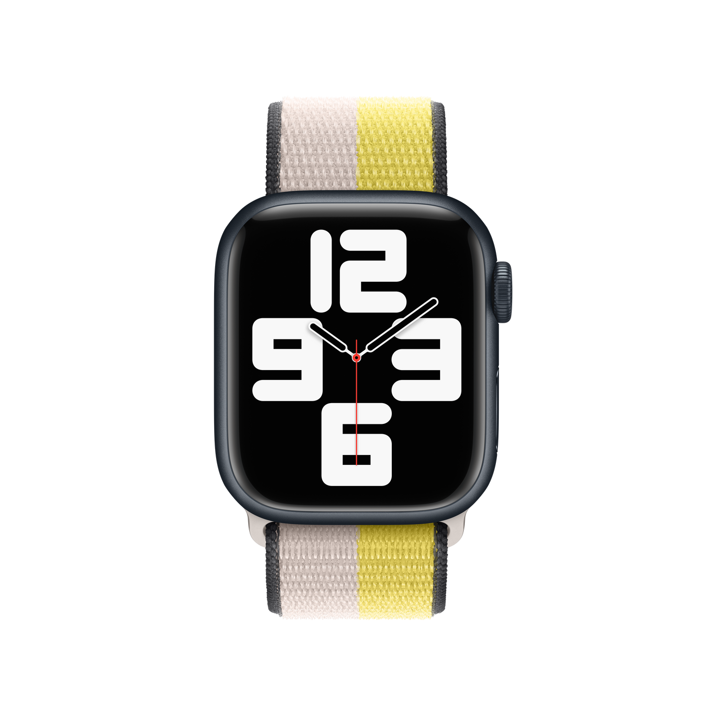 Correa loop deportiva blanco avena/amarillo cítrico para caja de 41 mm