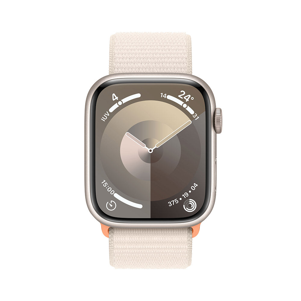 Apple Watch Series 9 Starlight Aluminum Case with Starlight Sport Loop