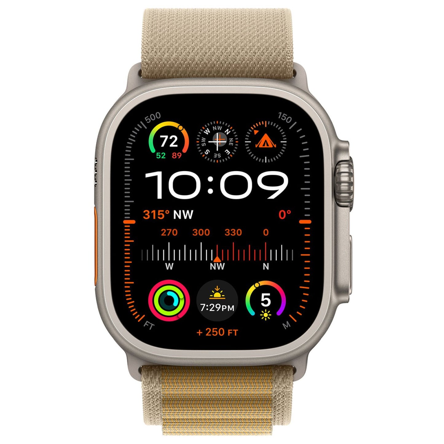 Apple Watch Ultra 2 GPS + Cellular • Caja de titanio natural de 49 mm • Correa Alpine color canela - Chica