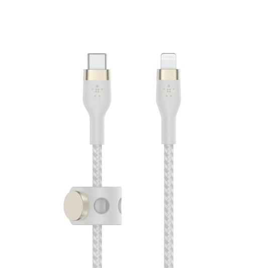 Belkin Cable Pro Flex USB-C a Lightning Cable blanco (2 m)