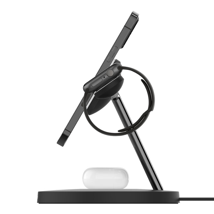 Cargador inalámbrico Qi2 15w  Magsafe Belkin 3 en 1