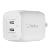 Belkin Cargador de pared Dual USB-C GaN con PPS 45W