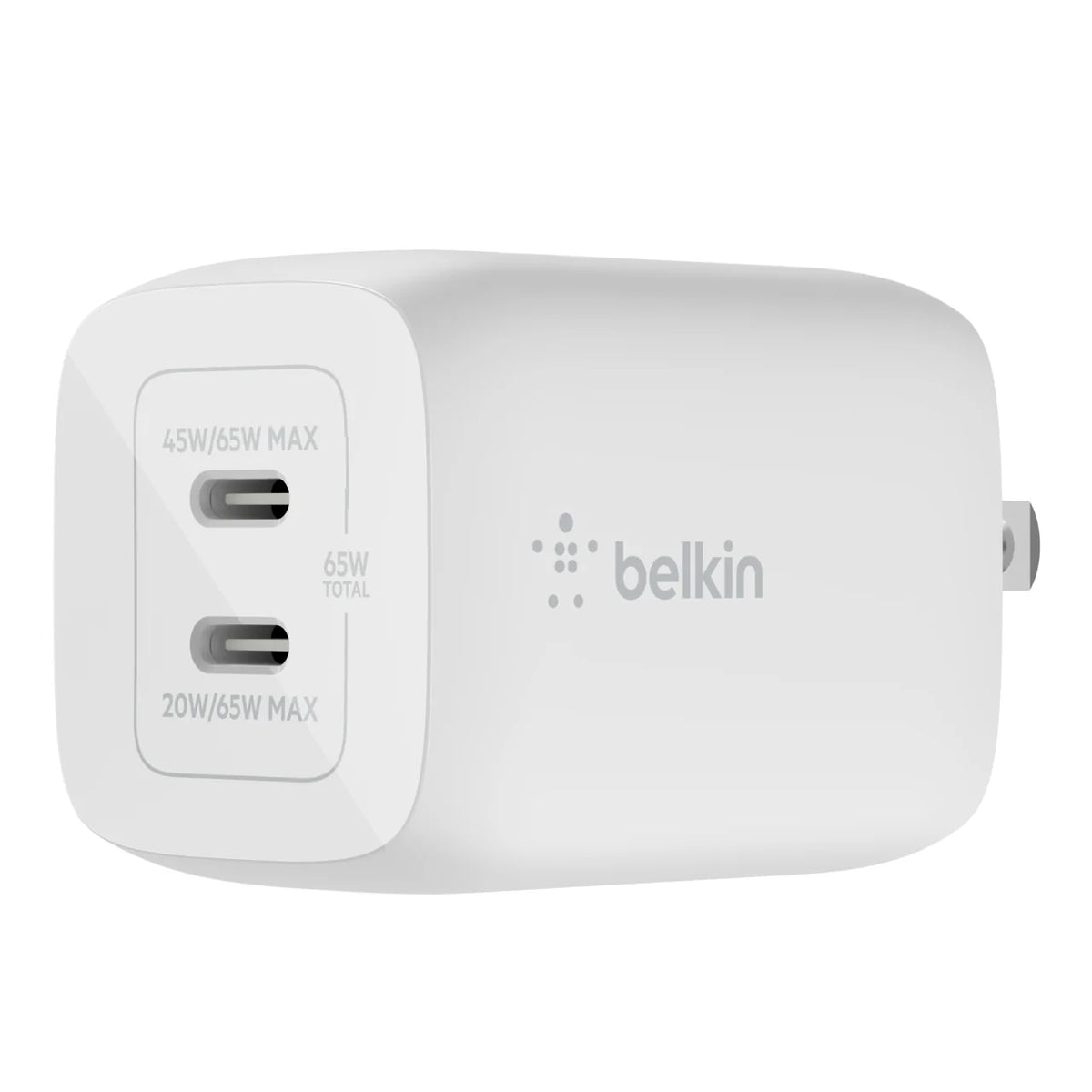 Belkin Cargador de Pared Dual USB-C GaN with PPS 65W