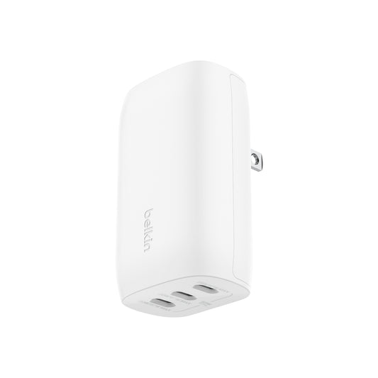 Cargador de pared Belkin 3 Puertos USB-C con PPS de 67W Blanco