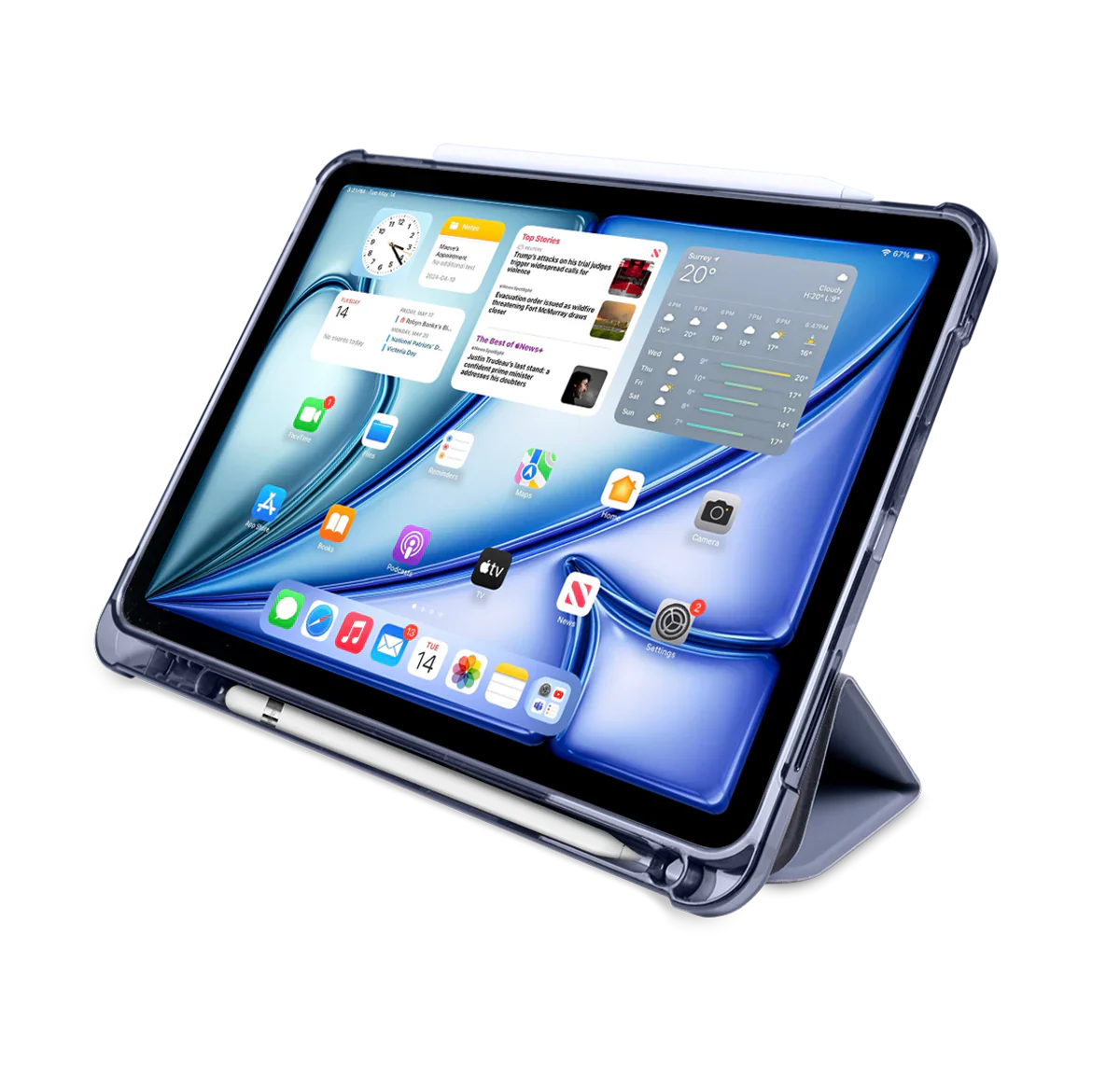 LOGiiX Vibrance Slim Folio for iPad 11 (A16)/10.9 (10th Gen) - Cornflower Blue