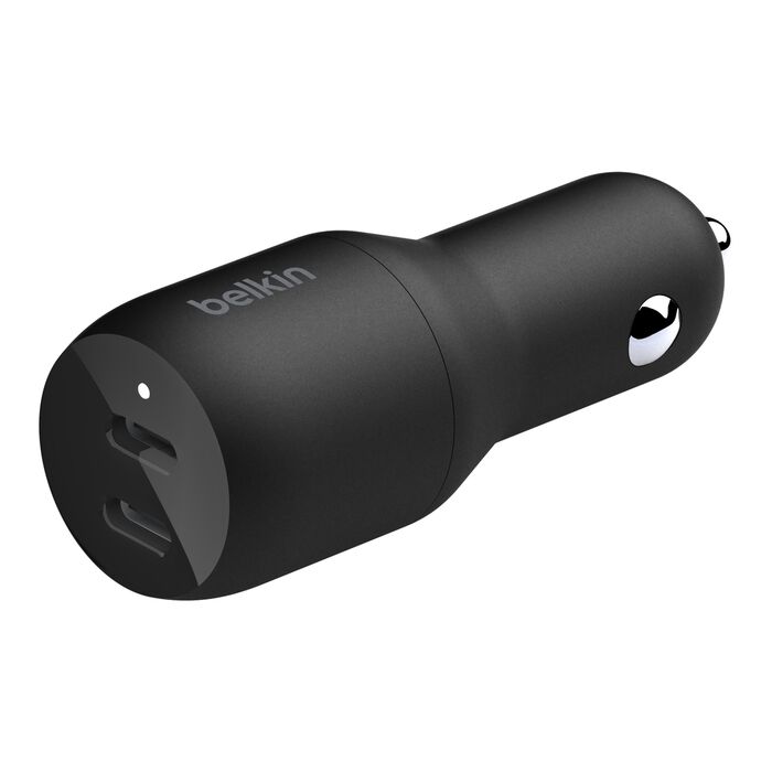 Belkin Dual USB-C Car Charger 18W X2 Black