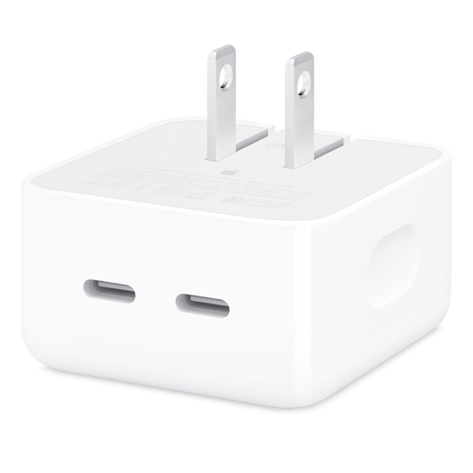 Adaptador de corriente compacto de 35 W con dos puertos USB-C