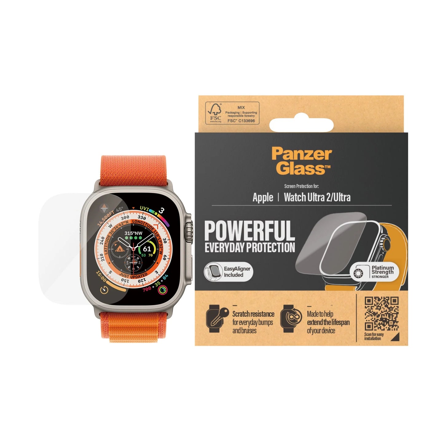 PanzerGlass Screen Protector Apple Watch Ultra 2 | Ultra | 49 mm