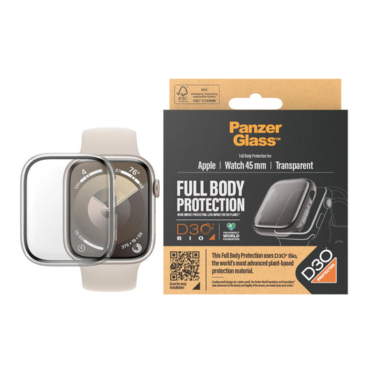 PanzerGlass Screen Protector Full Body Apple Watch Series 9 con D3O  41mm Transparente (Copia)
