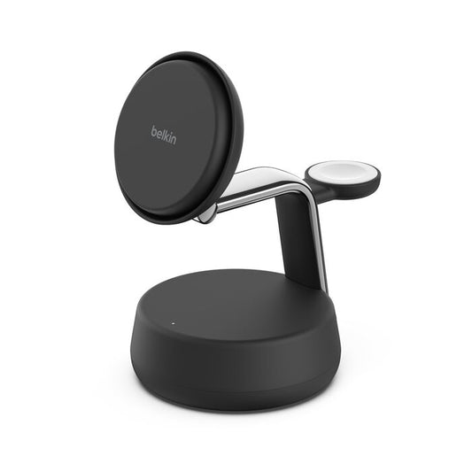 Belkin Qi2 25W 3 en 1 UltraCharge Pro Magnetic Charging Dock Charcoal