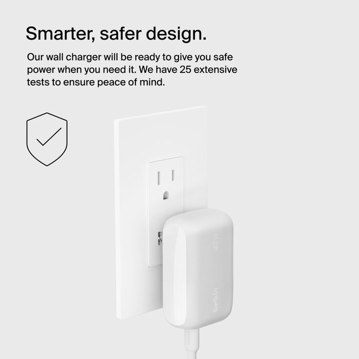 Belkin 42W USB-C PD PPS WALL CHARGER USBC 30W - USB A 12W WCB009dqWH