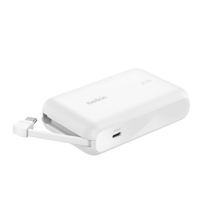 Belkin 10K Power Bank with 20W PD+Integrated USB-C Cable