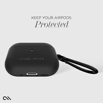 Case-Mate Tough para AirPods Pro 3 - Black /Black Carabiner