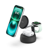 Belkin Qi2 25W 3 en 1 UltraCharge Pro Magnetic Charging Dock Charcoal