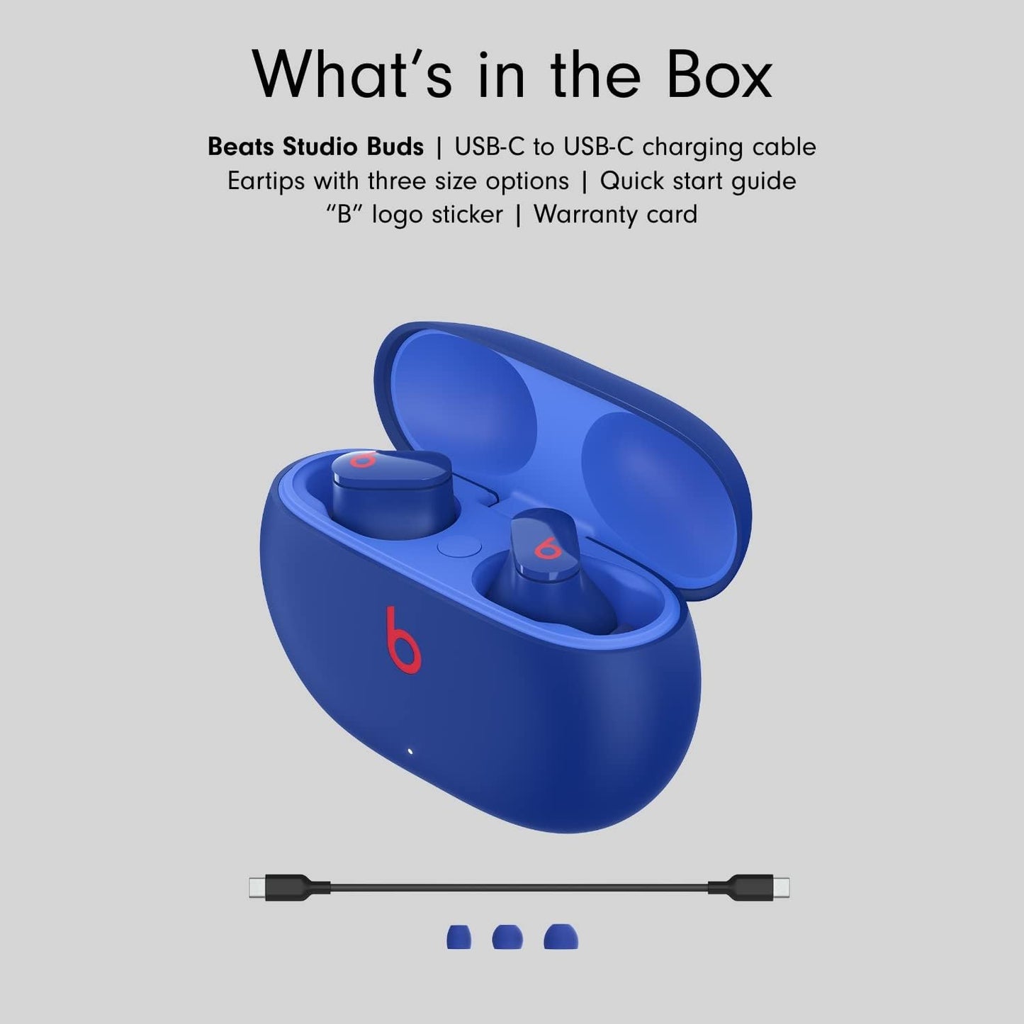 Apple Beats Studio Buds Ocean Blue – Auriculares de tapón True Wireless con cancelación de ruido