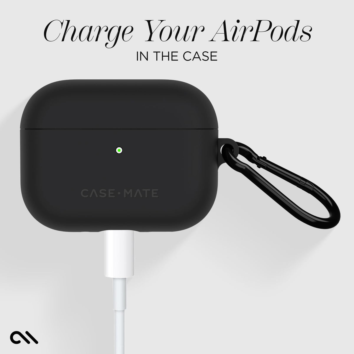 Case-Mate Tough para AirPods Pro 3 - Black /Black Carabiner