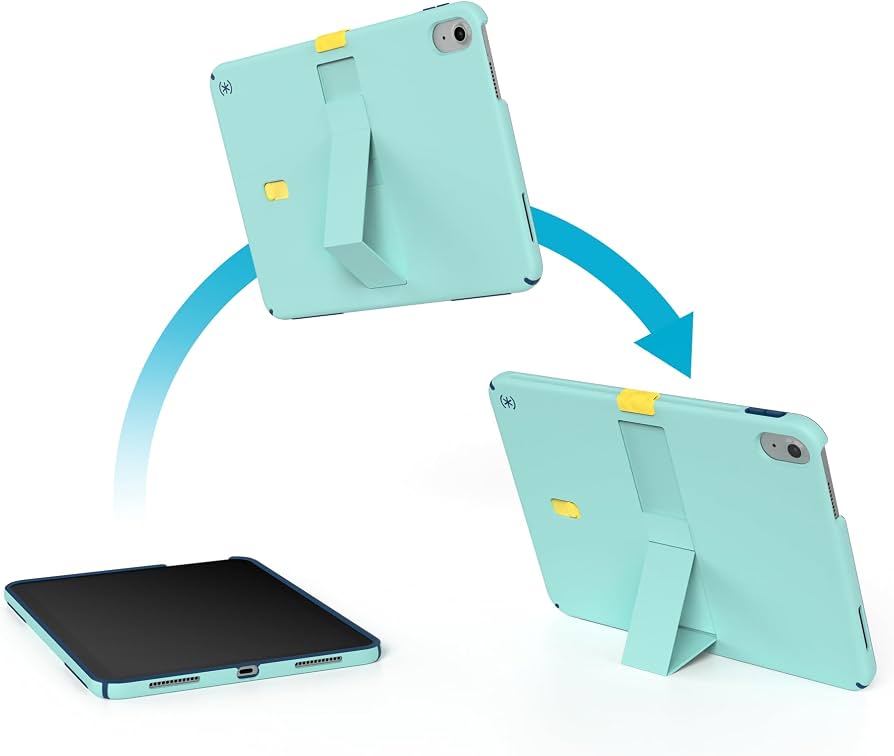 Speck Standy Shell Case para iPad 10/11 Gen - Glass Teal/Deep Sea Blue/Daisy Yellow