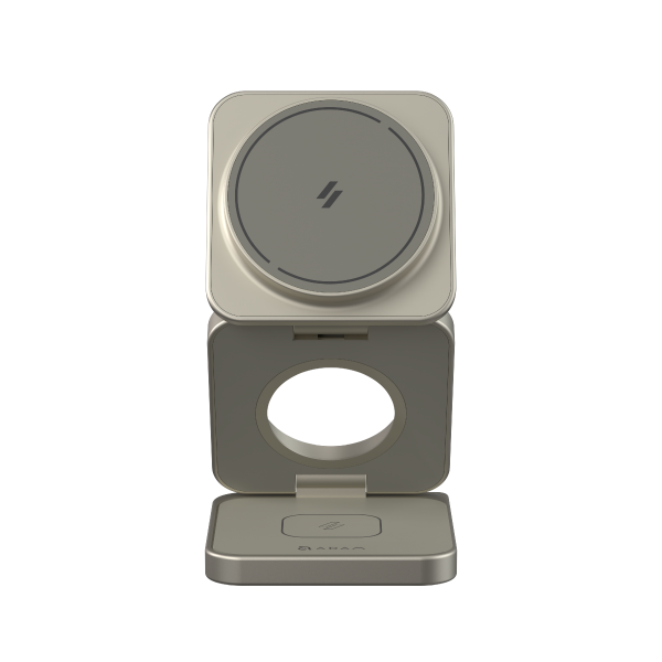 Adam Elements Mag 3 Ultra Qi2 25W 3-in-1 Foldable Charger - Grey
