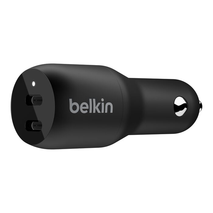 Belkin Dual USB-C Car Charger 18W X2 Black