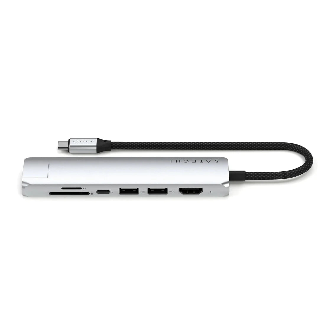 Satechi 7-in-1 USB-C Slim Multiport Adapter with Ethernet (Silver)