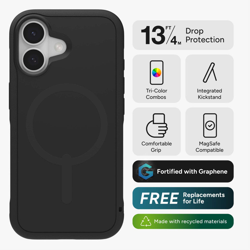 ZAGG Cases Sedona Snap iPhone 17  Black