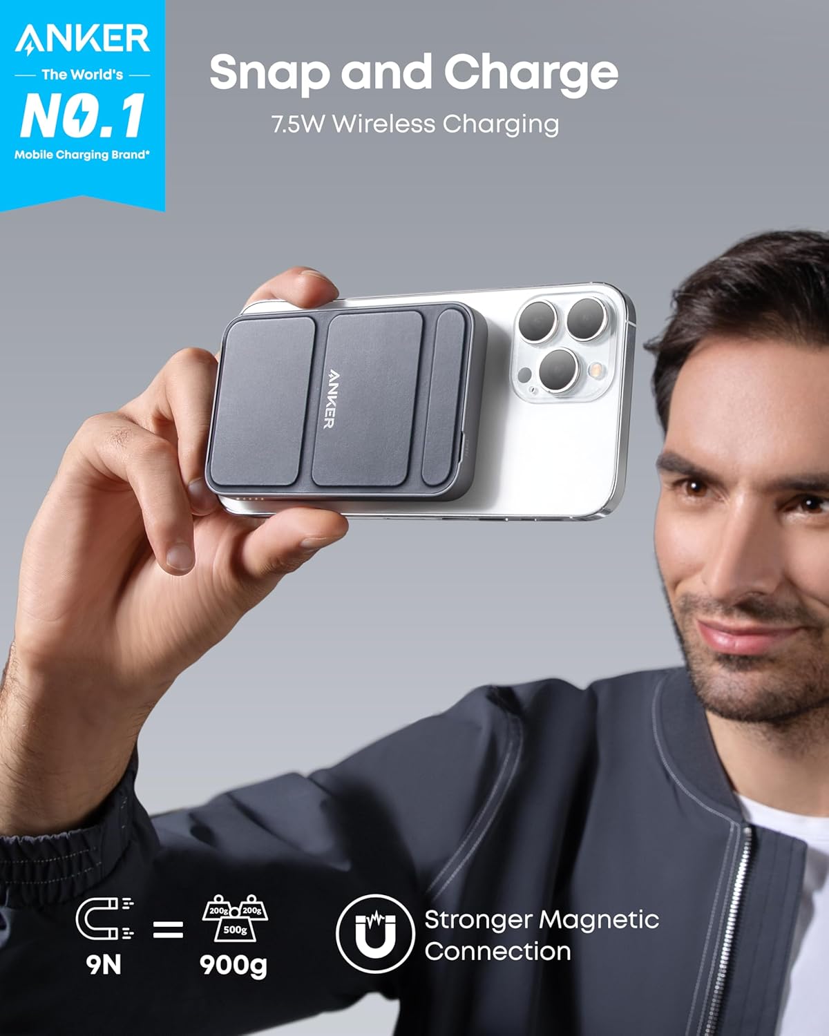 Anker 622 Magnetic Battery MagGo Black