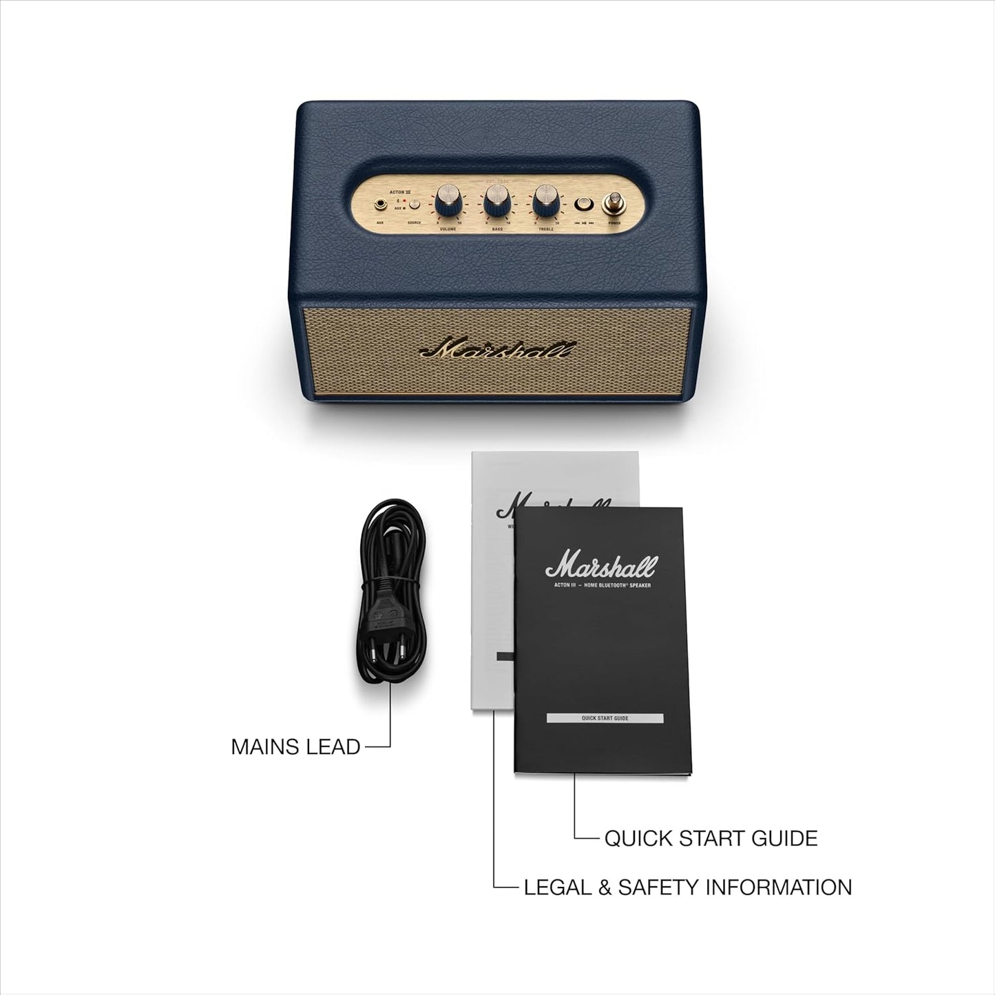 Marshall Acton III Bluetooth Speaker - Midnight Blue