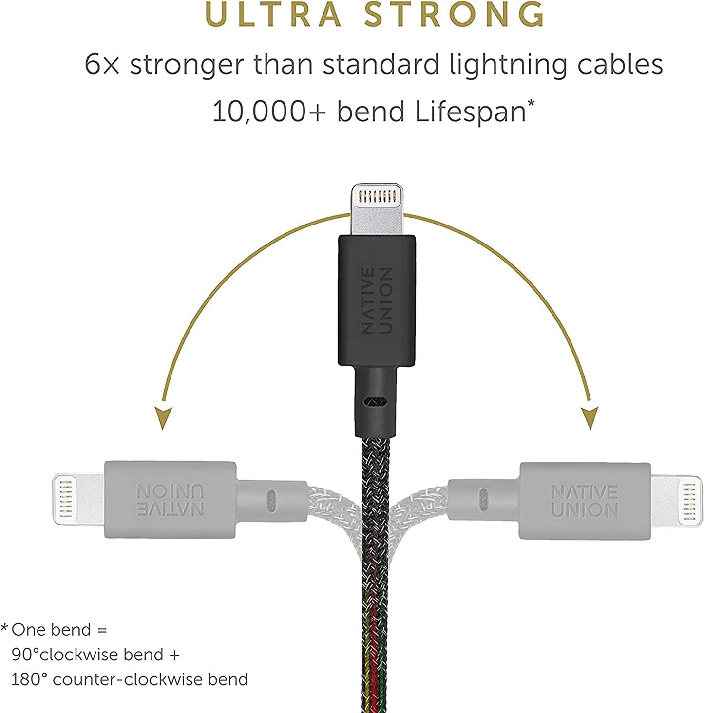 Native Union Cable USB-C a Lightning, 1.2m - Cosmos Black