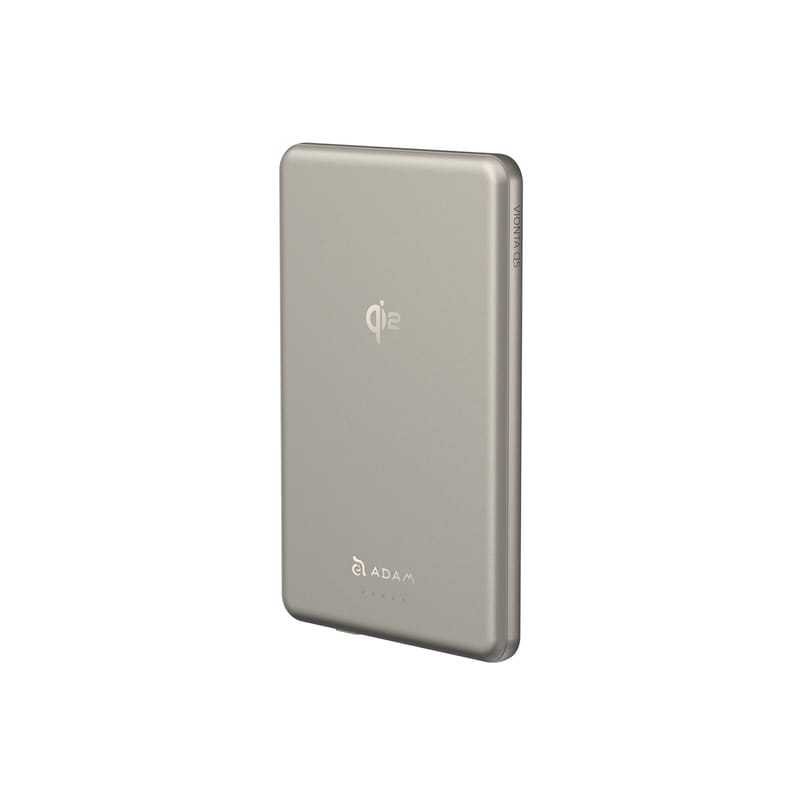Adam Elements VIONTA Q5 Qi2 Ultra-Slim Power Bank 5,000 mAh - Gold