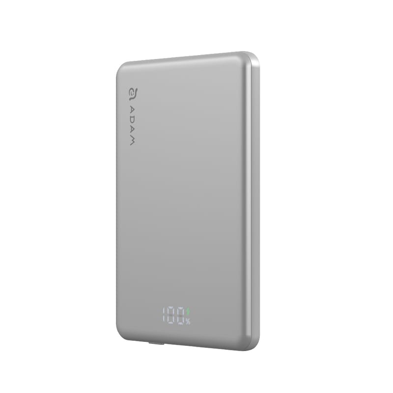 Adam Elements VIONTA L5 Ultra Slim Magnetic Wireless Charging Power Bank 5000mAh - Silver